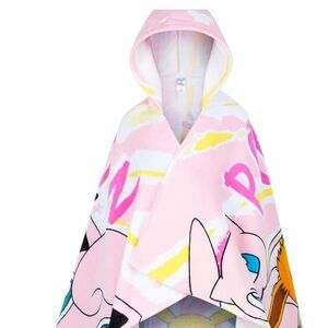 Pokemon Hooded Kids Beach Towel Absorbent Changing Robe Cotton Poncho Bath Towel